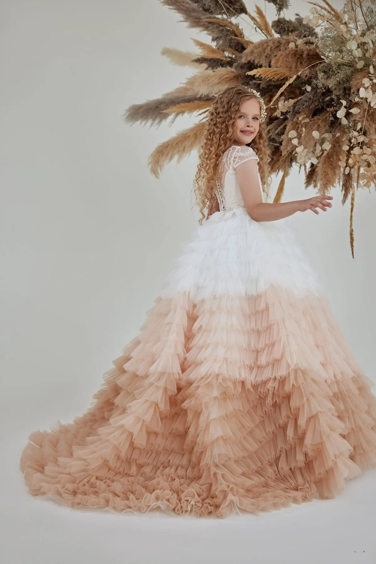 Girls Special Occasion Ombre Maxi Dress