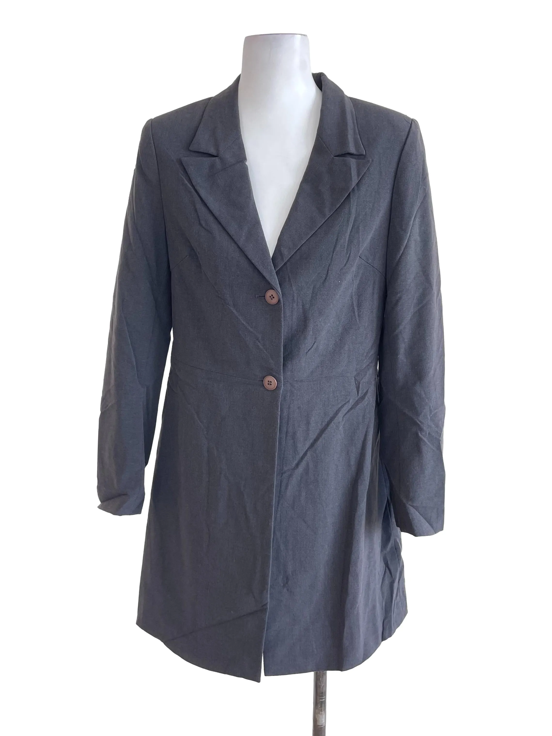Grey Blazer A-Line Dress