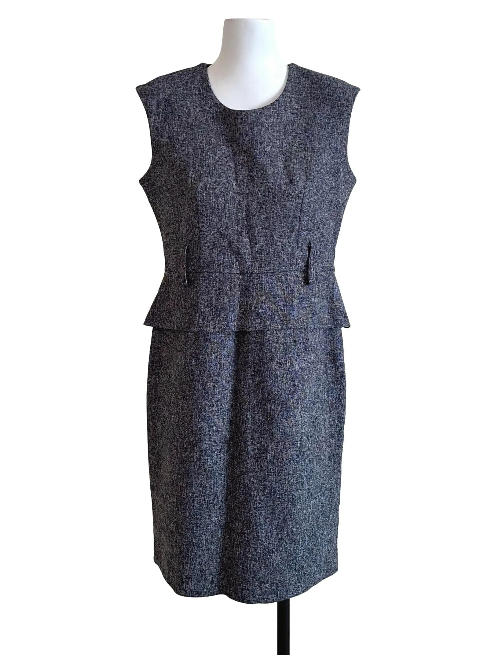 Grey Sleeveless Pegged Dress