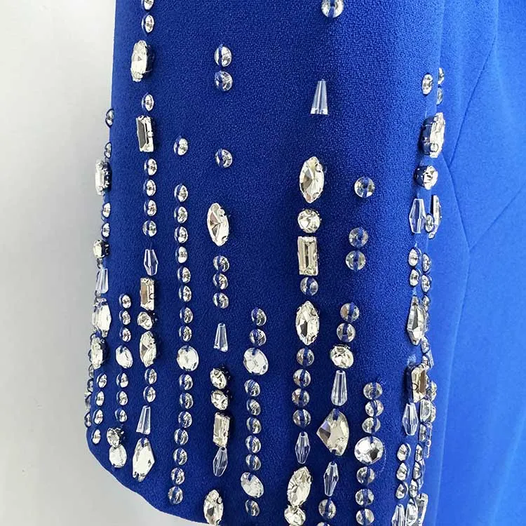 Half-Sleeves V-Neck Knee-Length Cocktail Dress Tailored Collarless Formal Dress