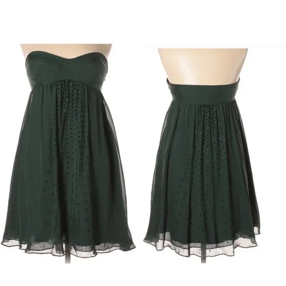 Haute Hippie Silk Strapless mini Dress EMBELLISHED