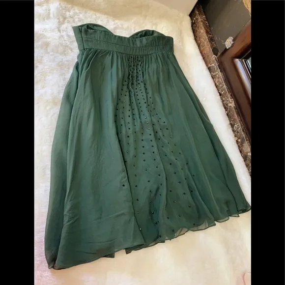 Haute Hippie Silk Strapless mini Dress EMBELLISHED