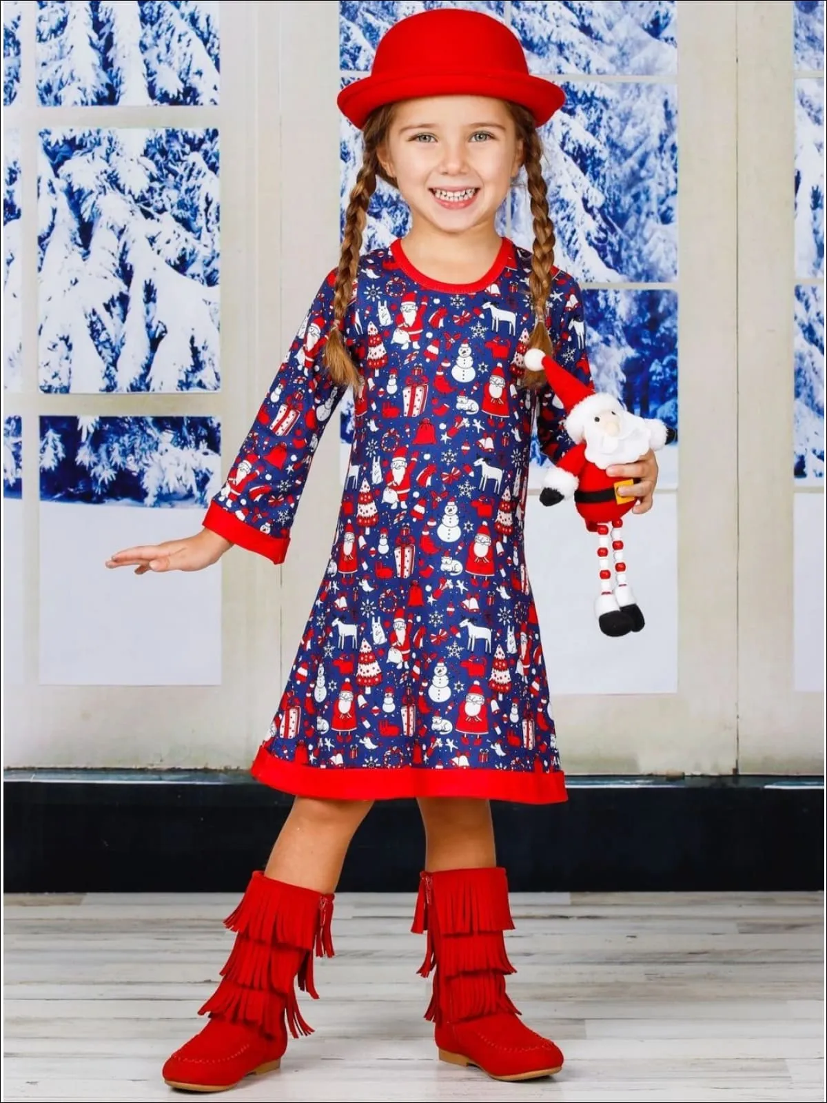 Holly Jolly Christmas A-Line Twiggy Dress