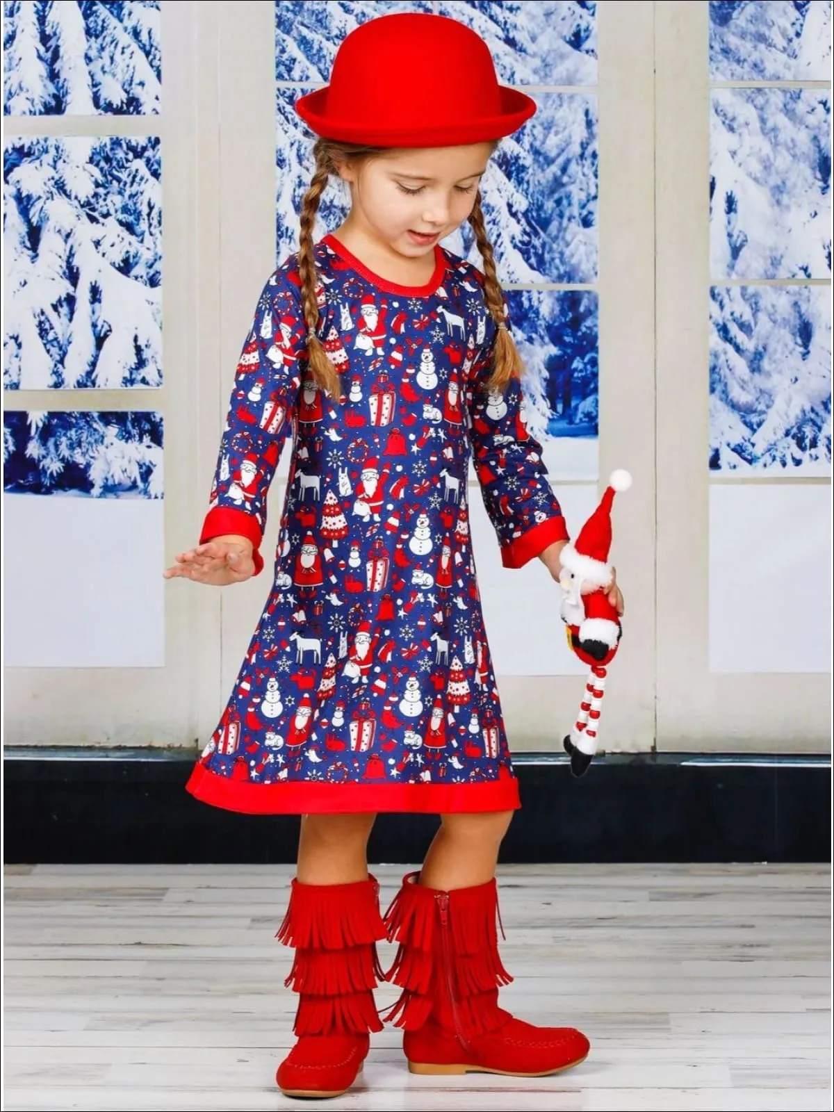 Holly Jolly Christmas A-Line Twiggy Dress