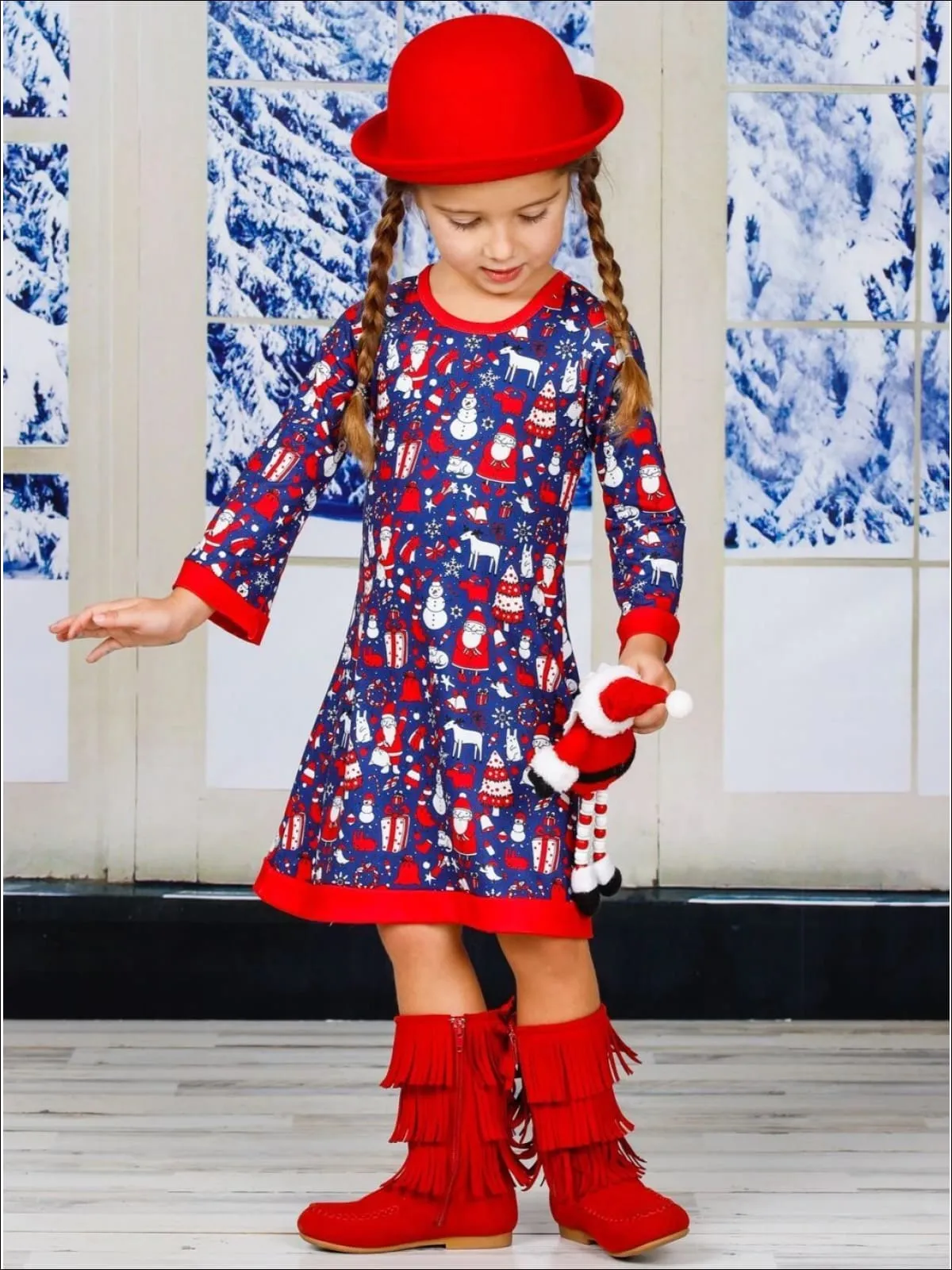 Holly Jolly Christmas A-Line Twiggy Dress