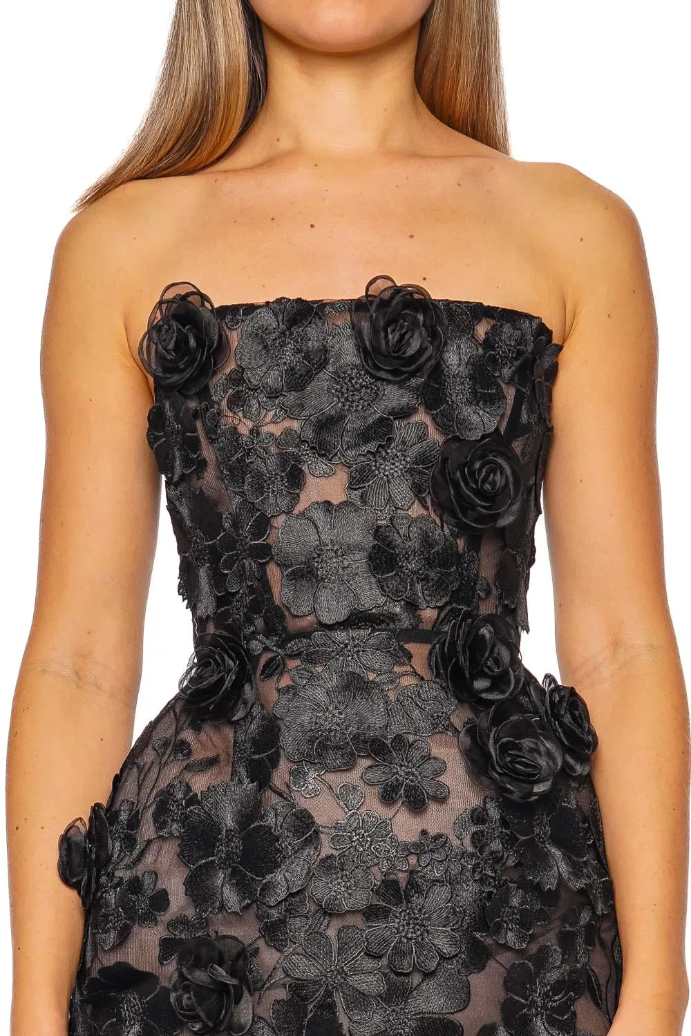 Jasmine Maraya Black Strapless Mini Dress