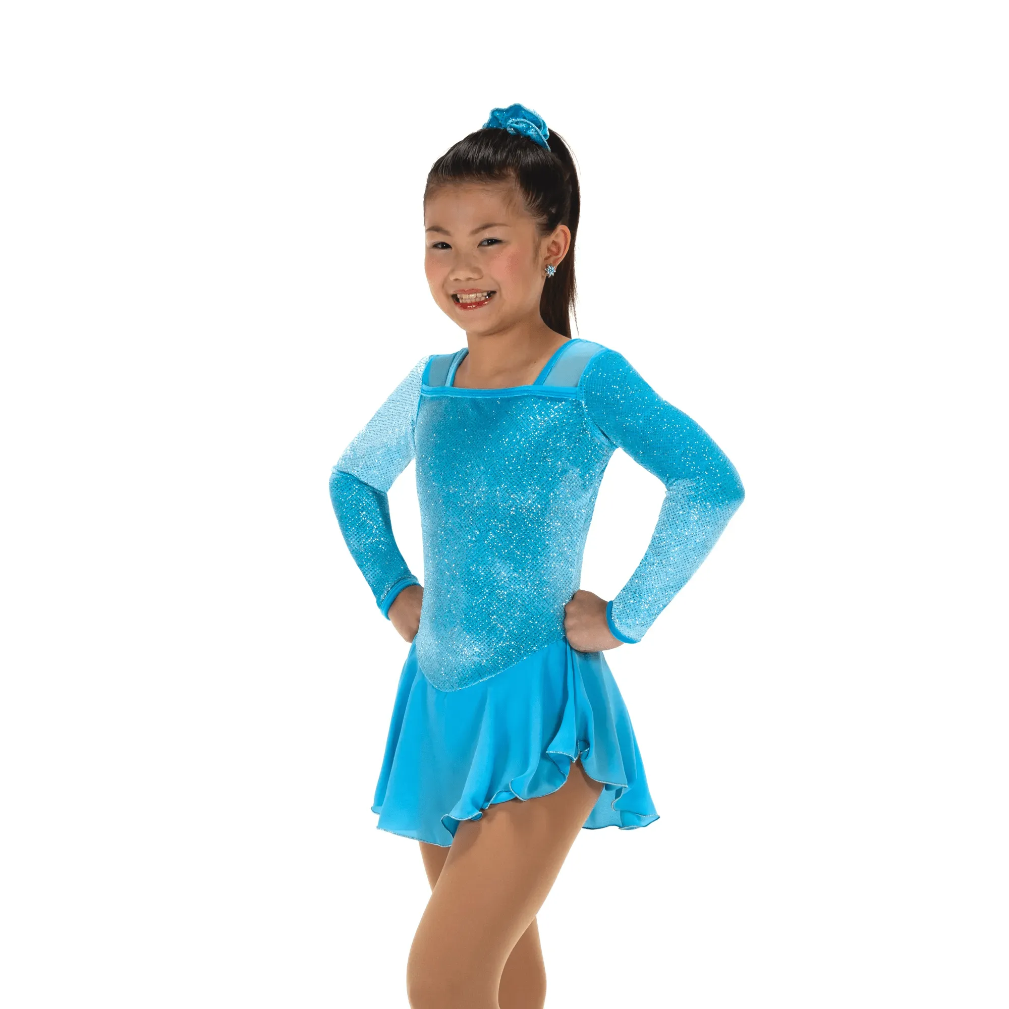 Jerry's 647 Brilliance Figure Skating Dress Sky Blue - Youth