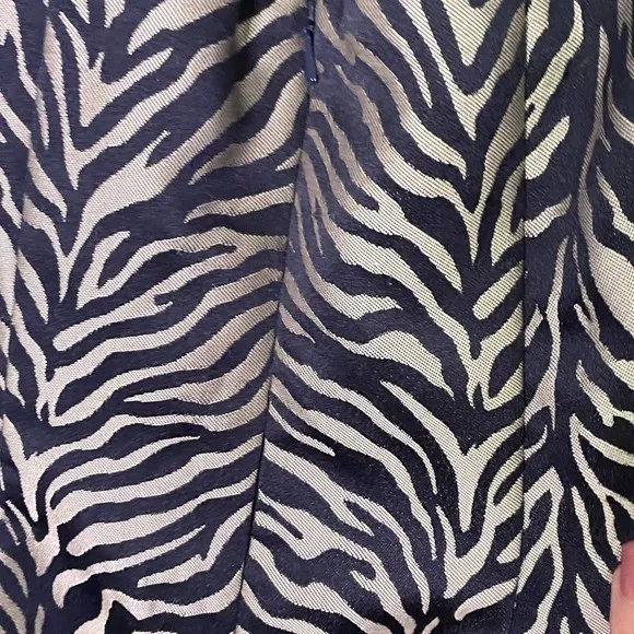 Jessica McClintock Zebra Print Strapless Cocktail Dress Size 2