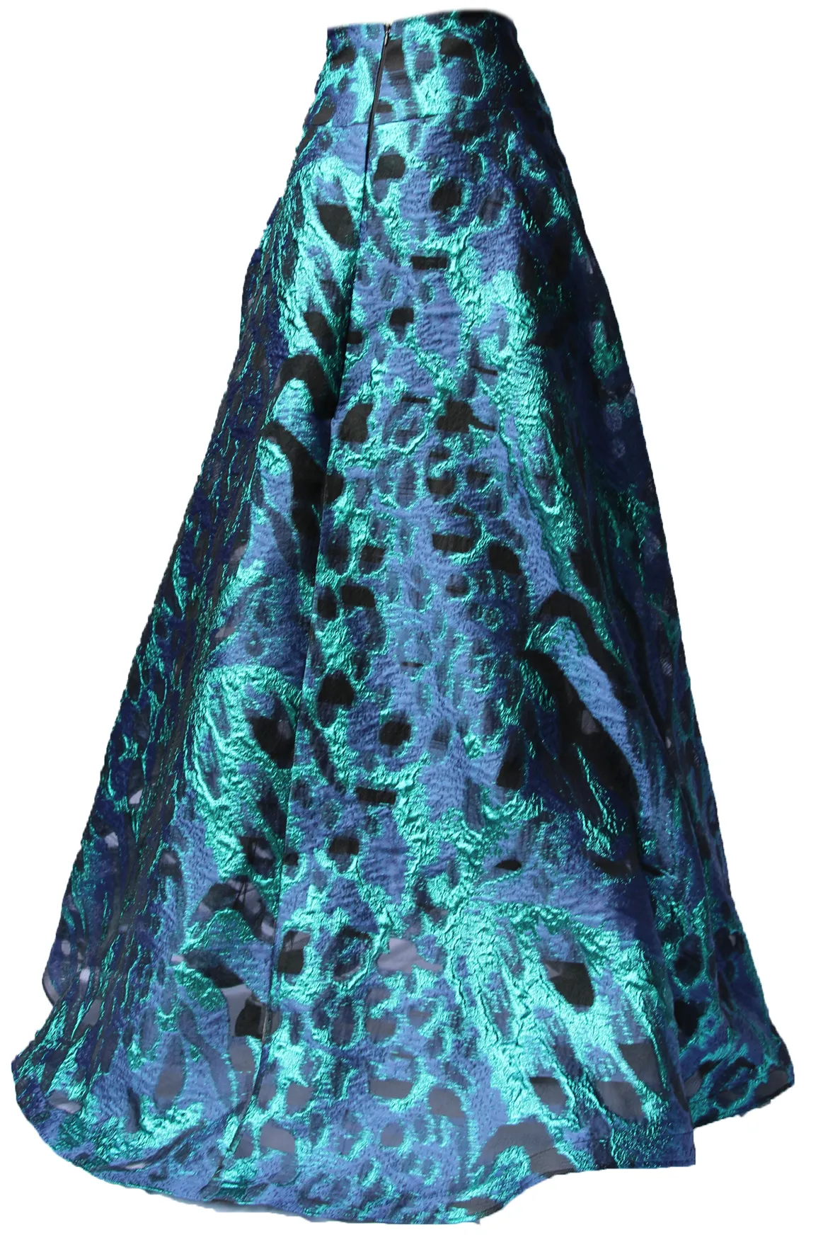 Jewel Toned Burnout Organza Skirt