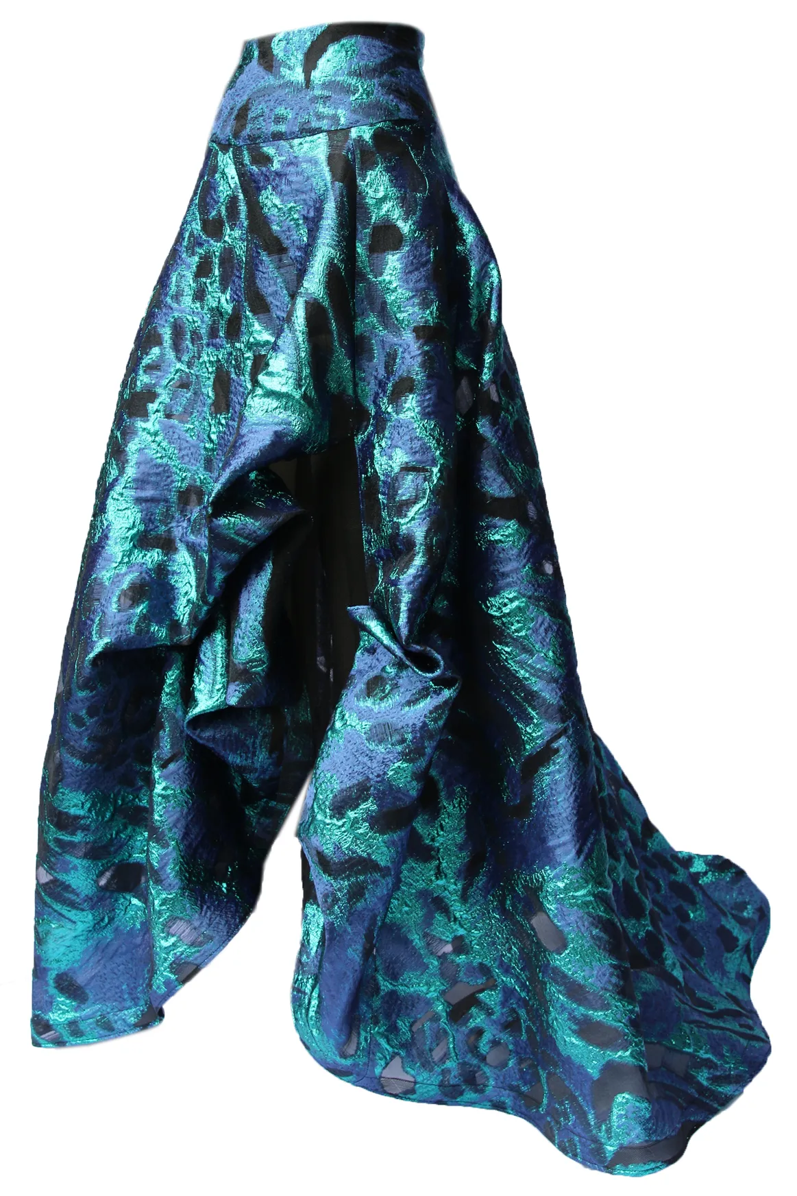 Jewel Toned Burnout Organza Skirt