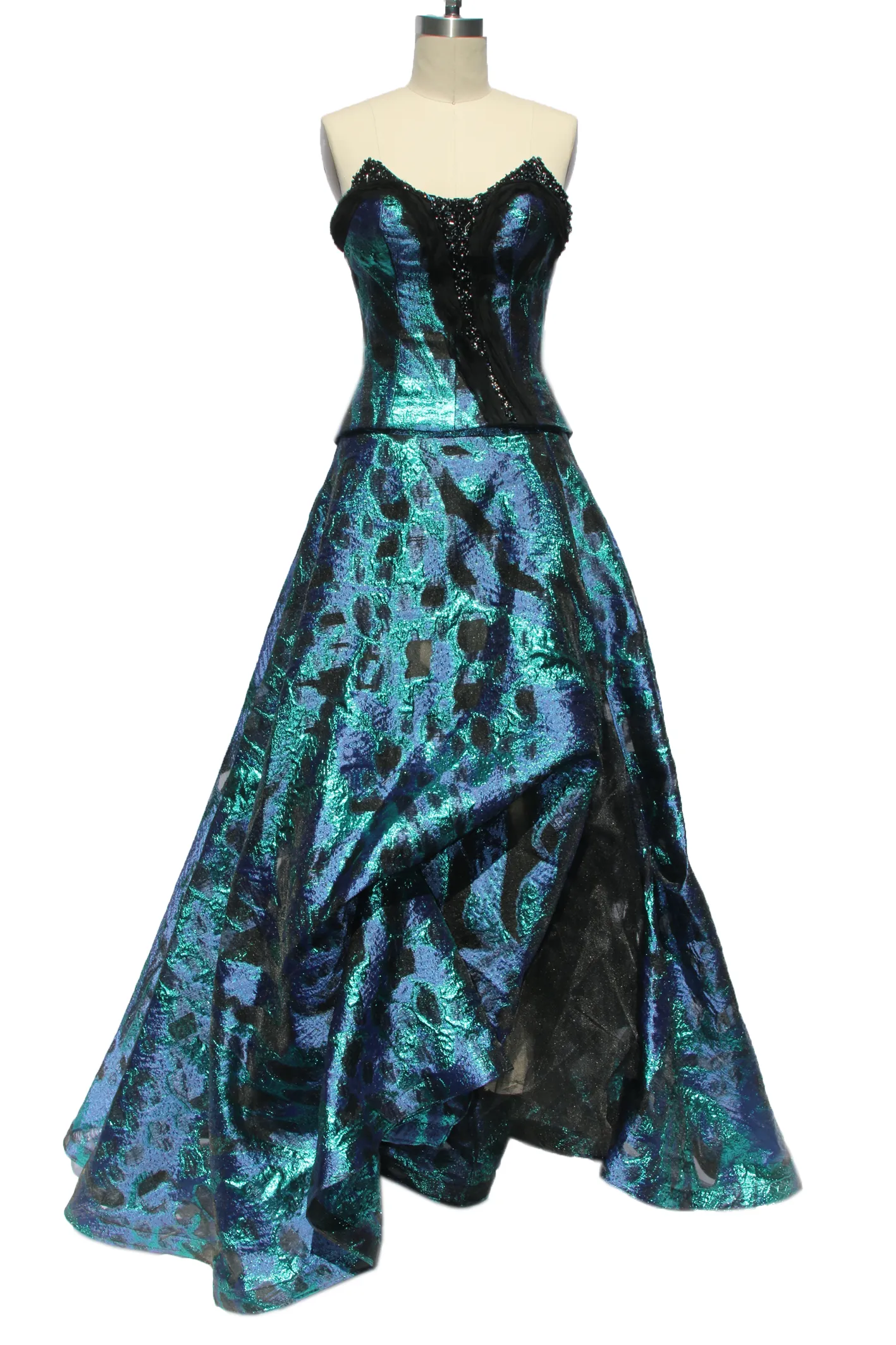 Jewel Toned Burnout Organza Skirt