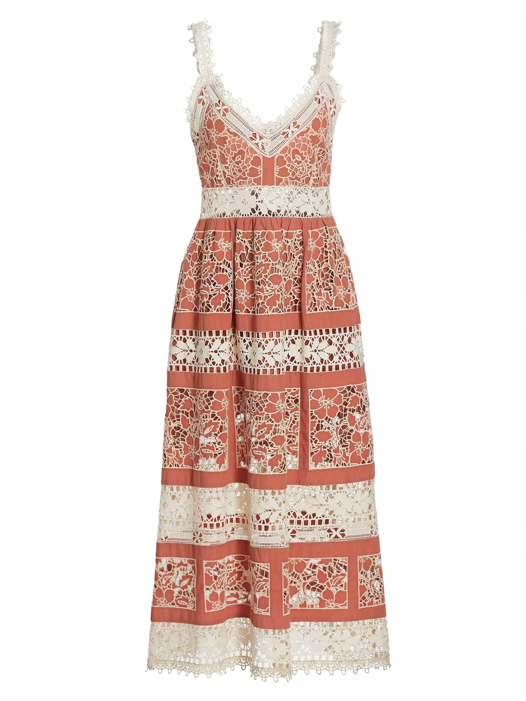 Joah Embroidery Midi Dress