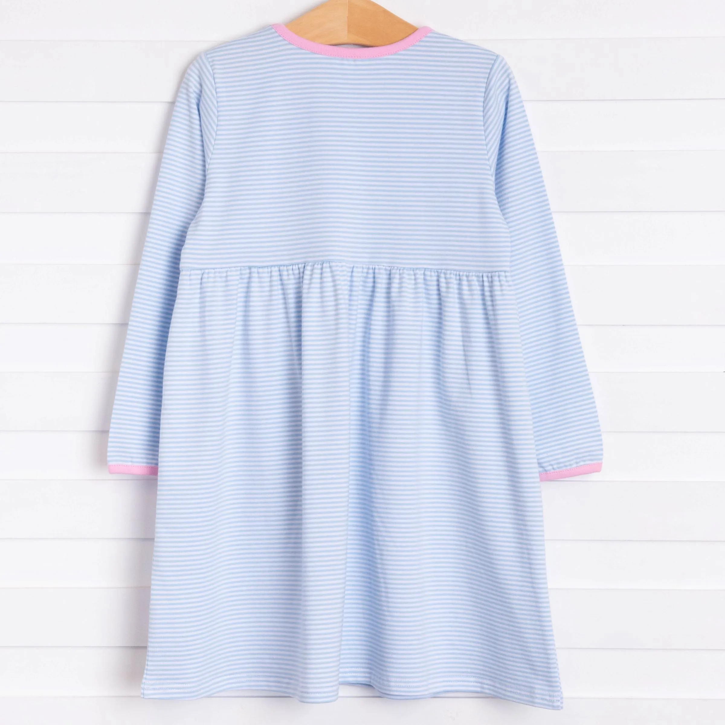 Josie Popover Dress, Blue Stripe