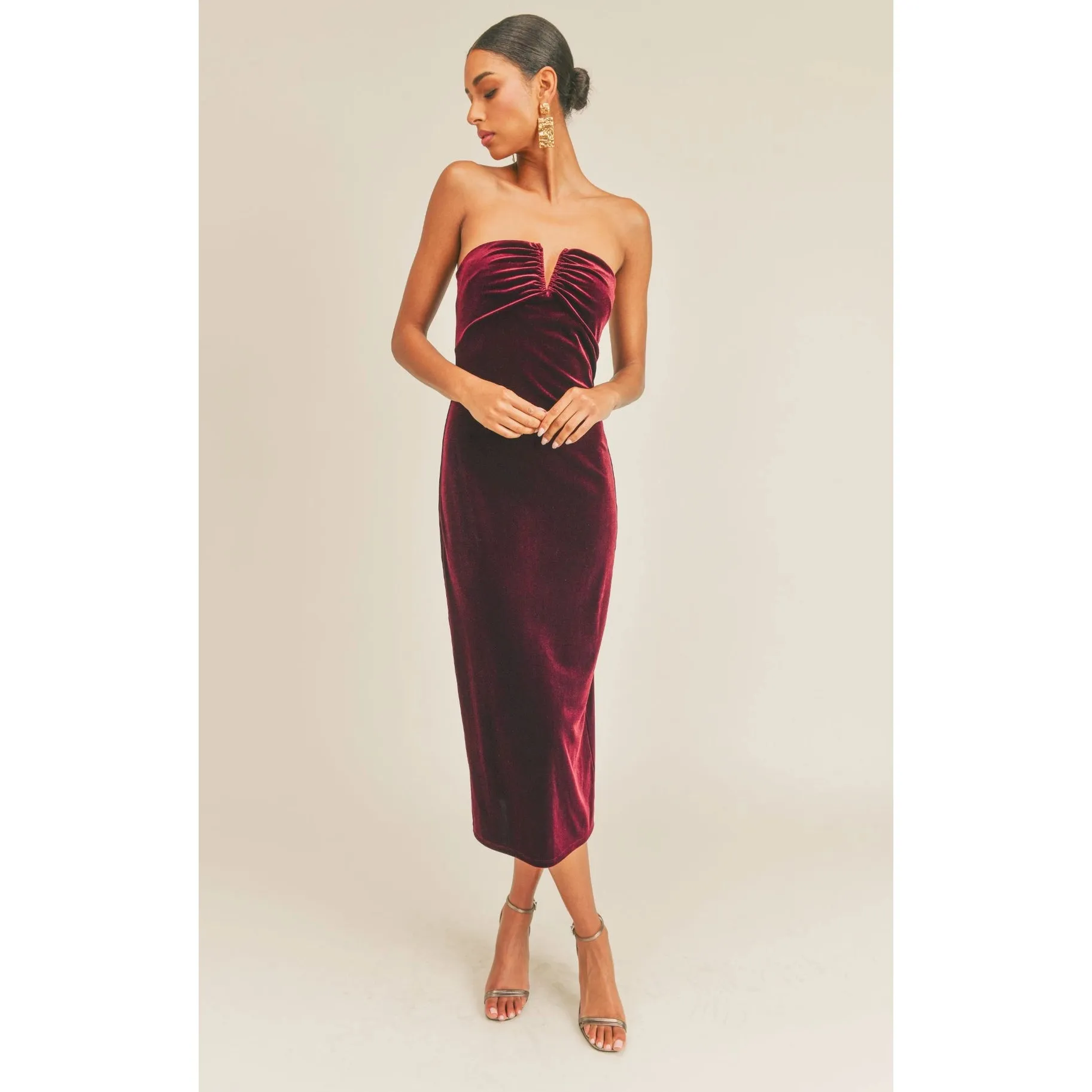 Julie Velvet Midi Dress