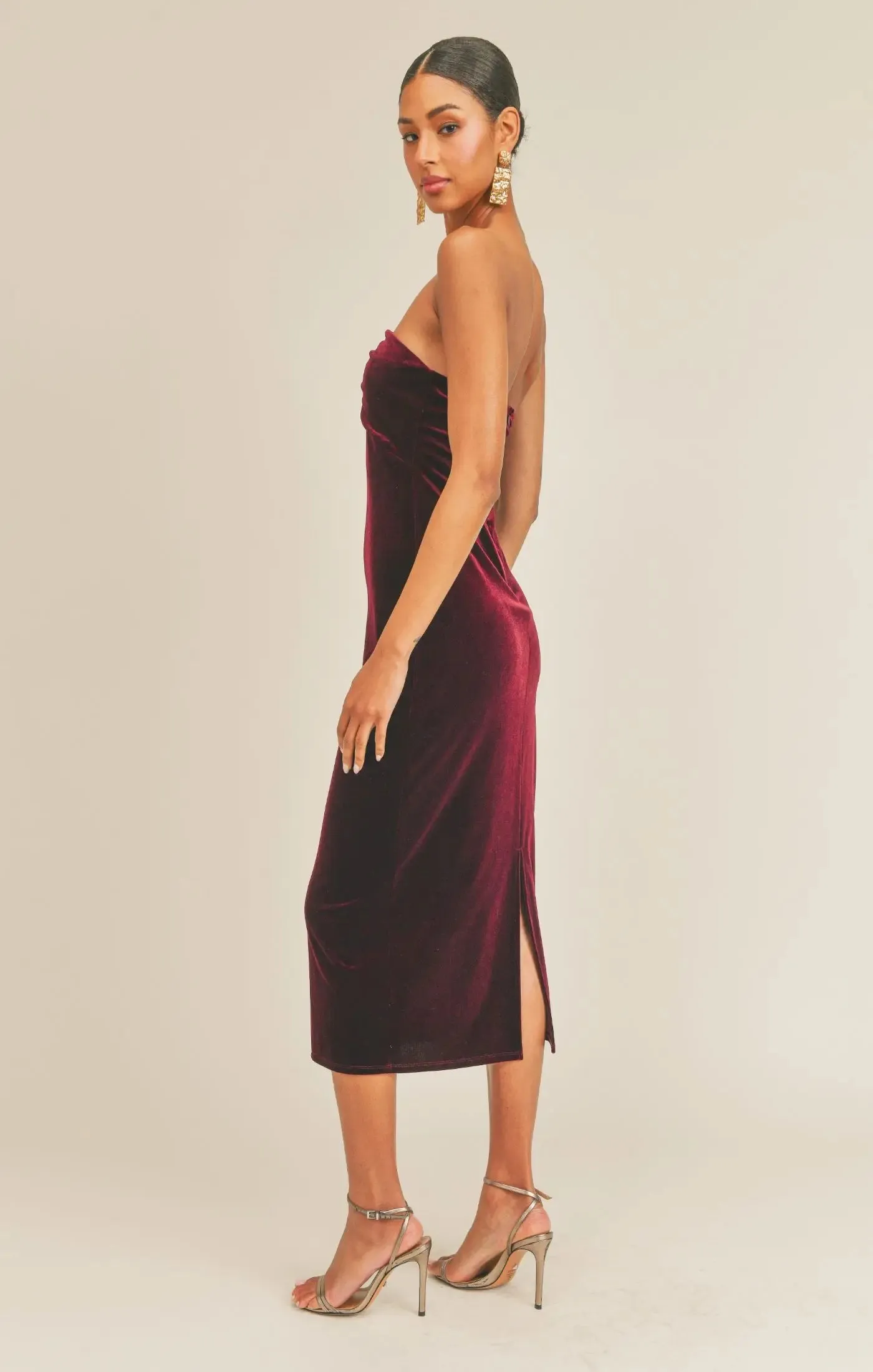 Julie Velvet Midi Dress
