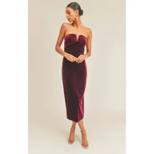 Julie Velvet Midi Dress