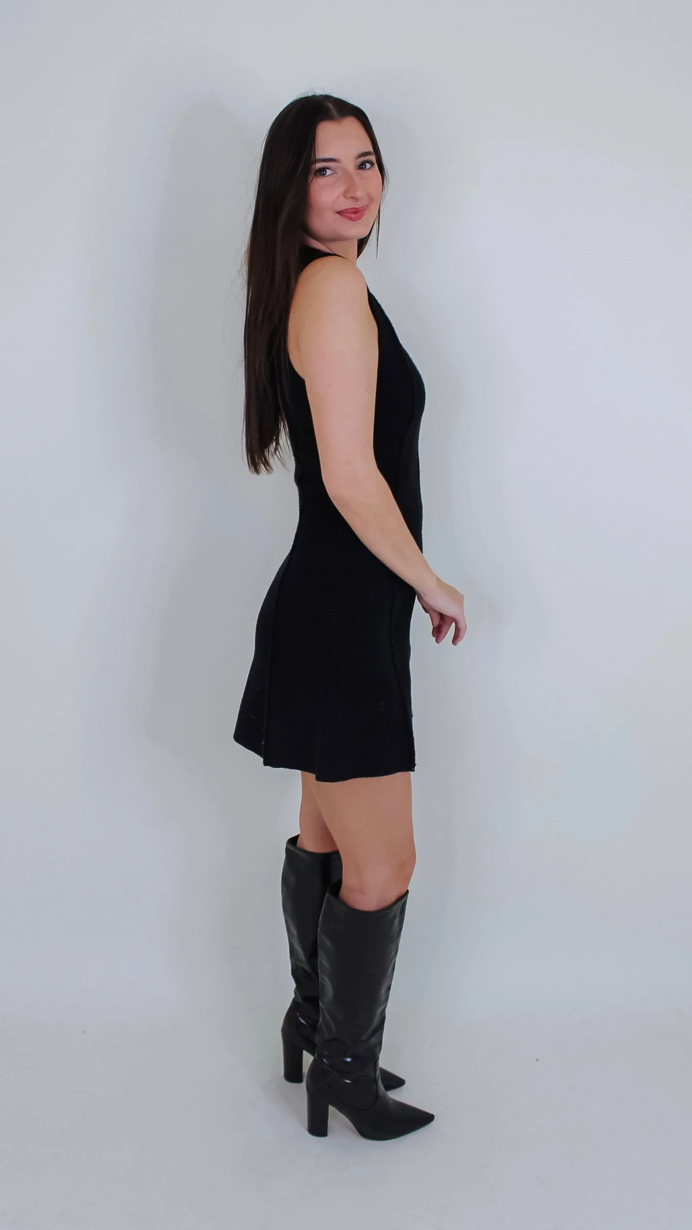 Karlee Black Knit Dress