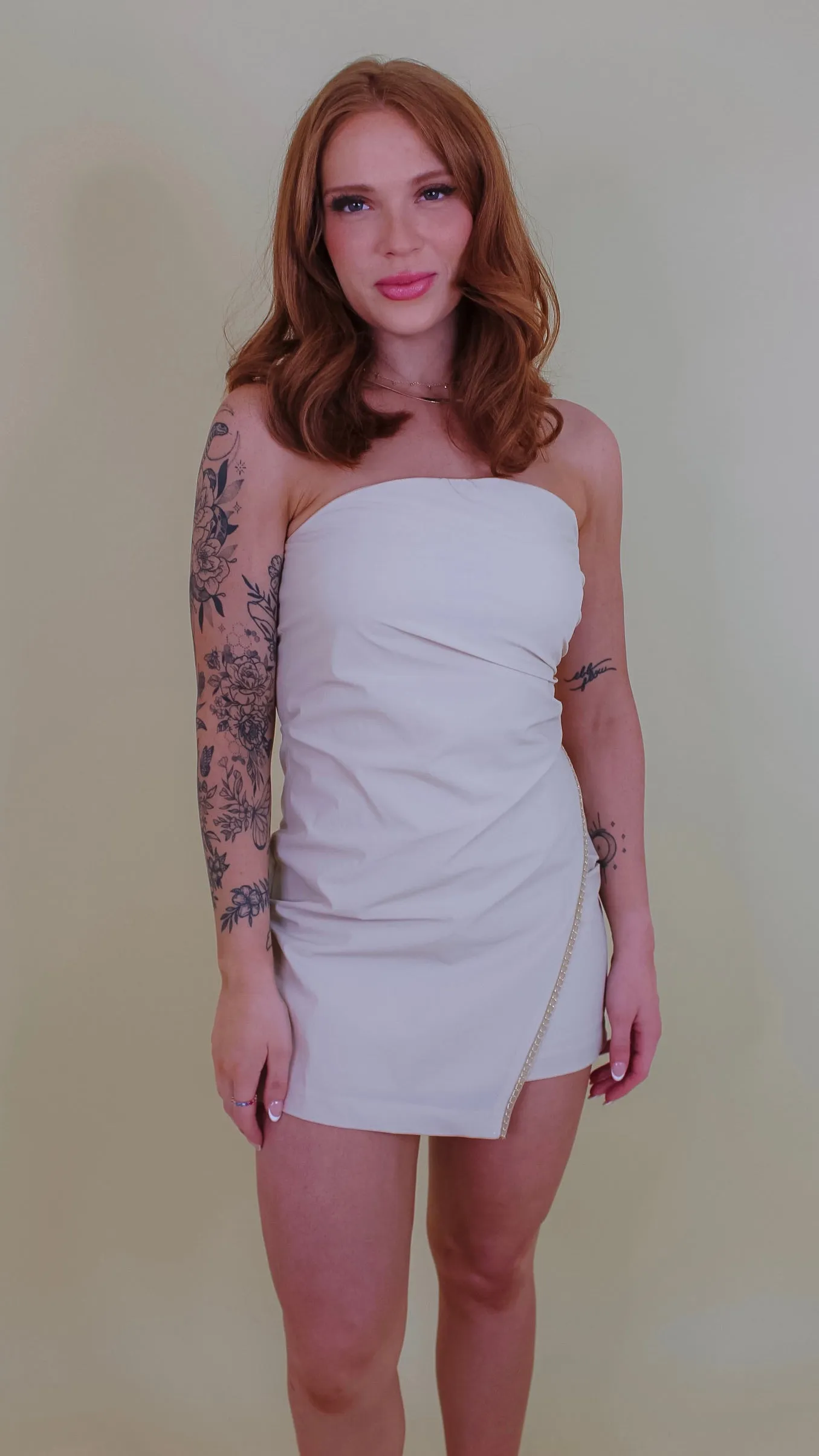 Kassie Cream Chain Dress