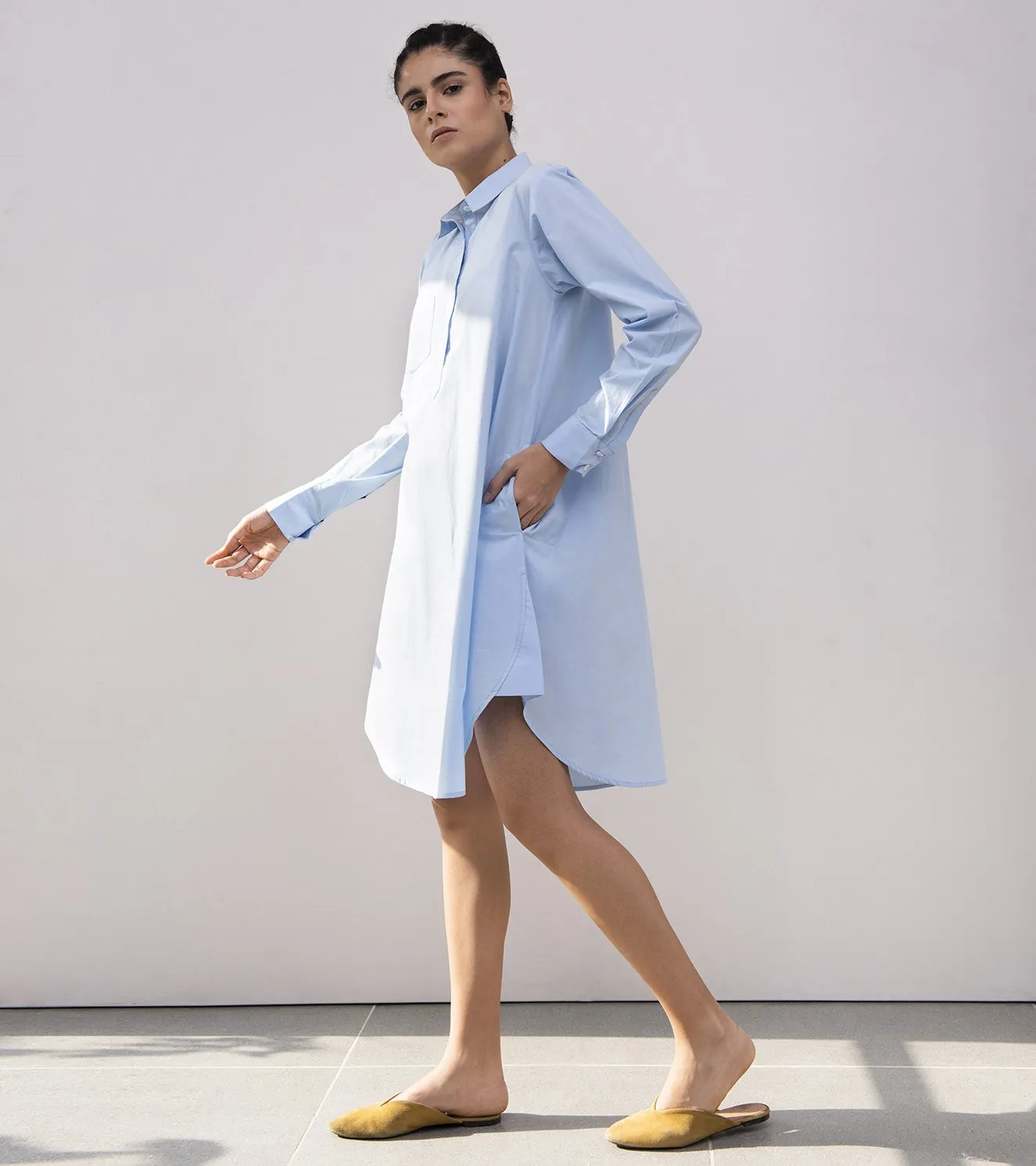 Khara Kapas   I    Cornflower A-Line Dress