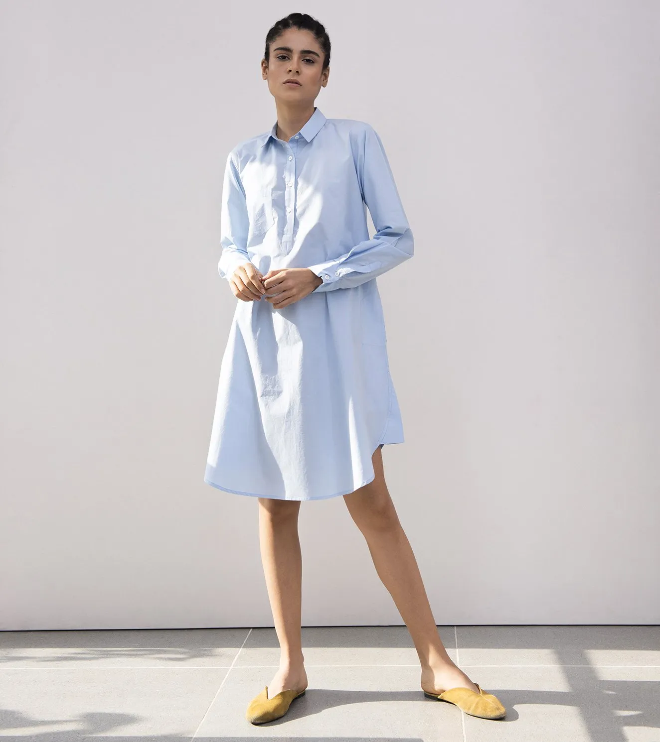Khara Kapas   I    Cornflower A-Line Dress