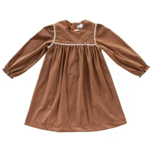 Klai Velvet Dress in Camel