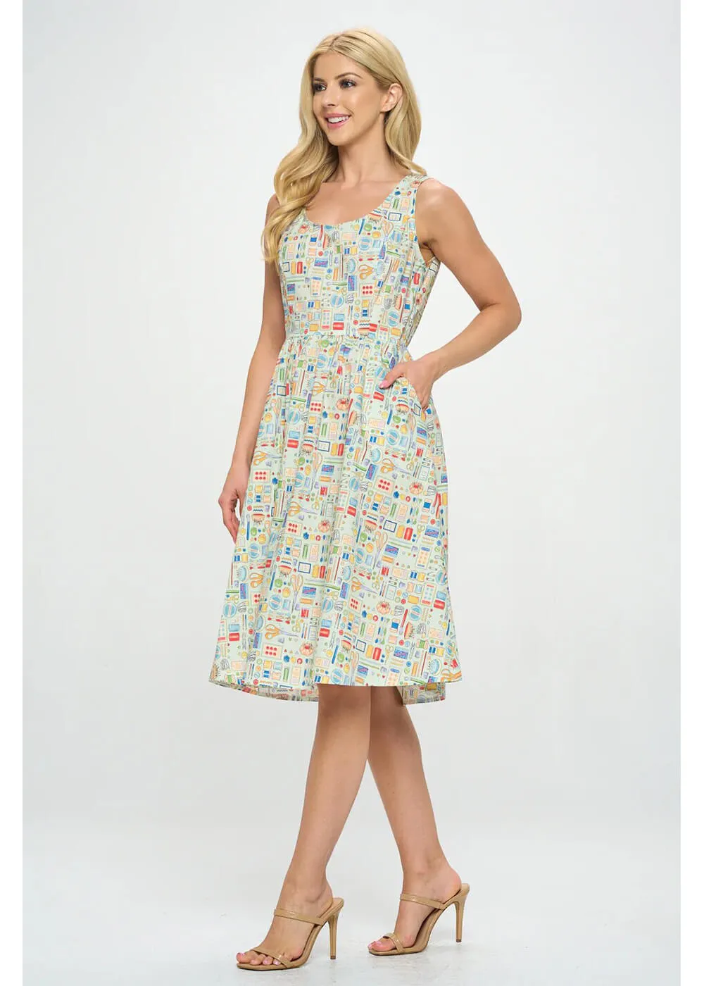 LA Soul Leah Sewing Kit A-Line Dress Mint