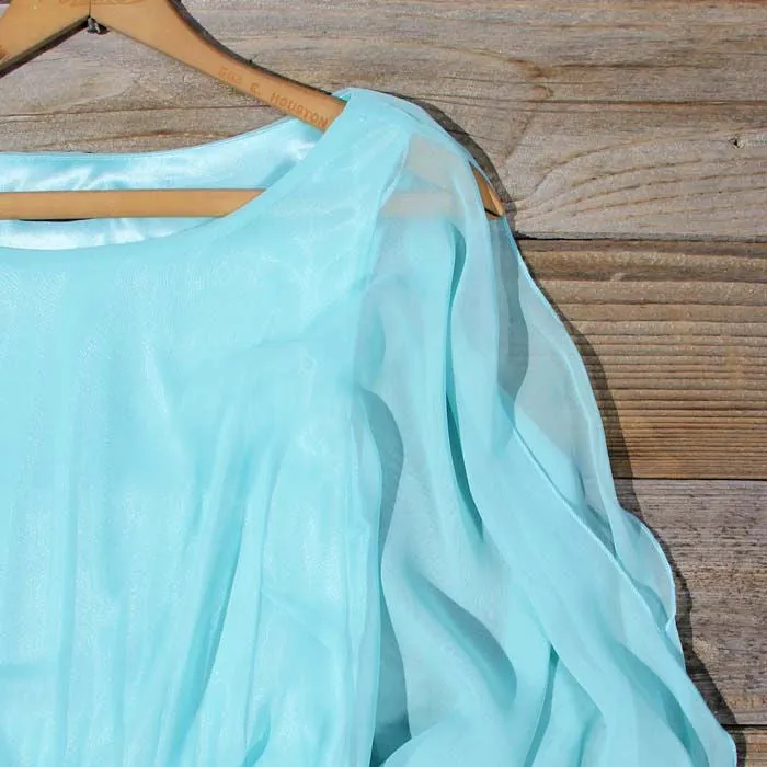 Lace and Quartz Dress in Mint