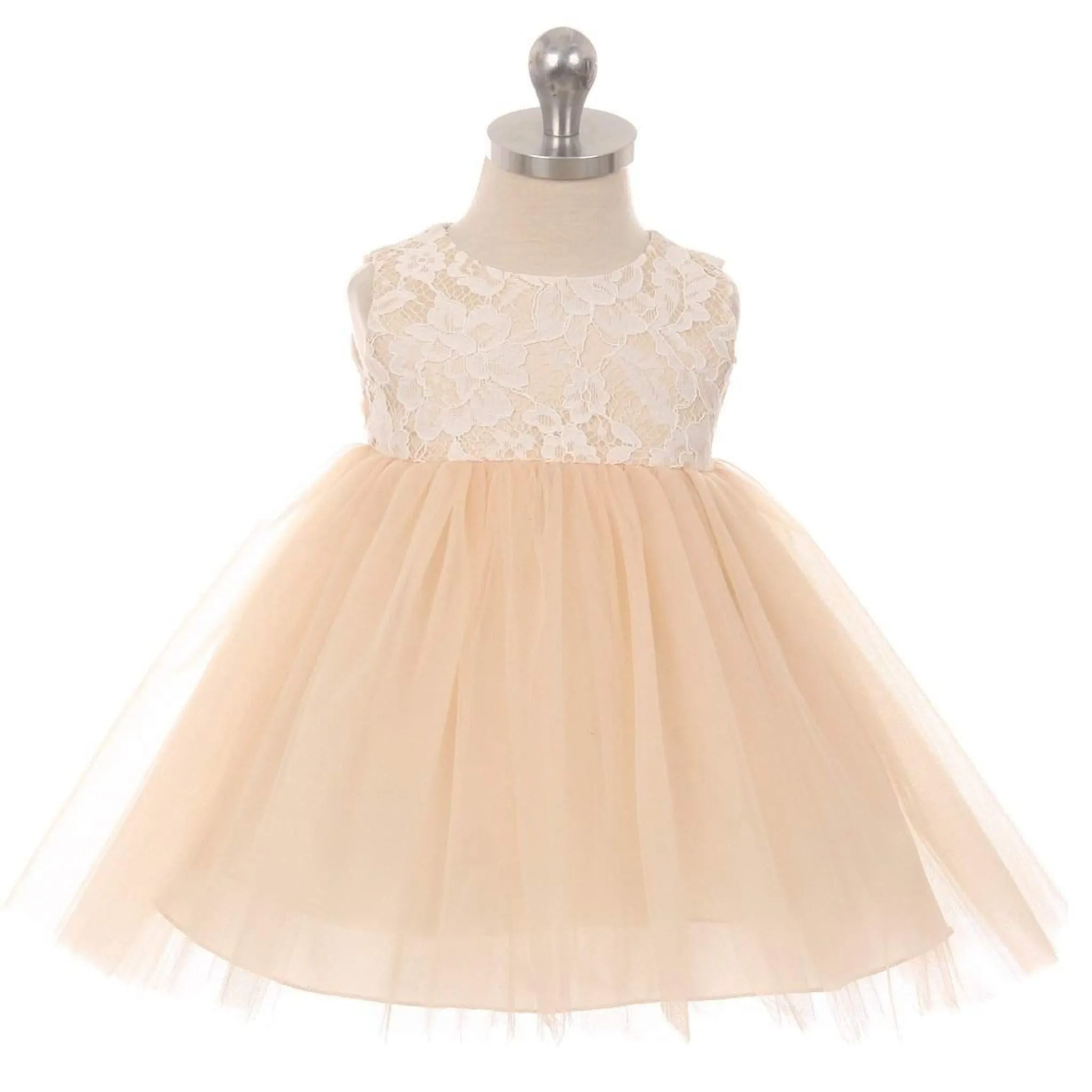 Lace Illusion Baby Dress