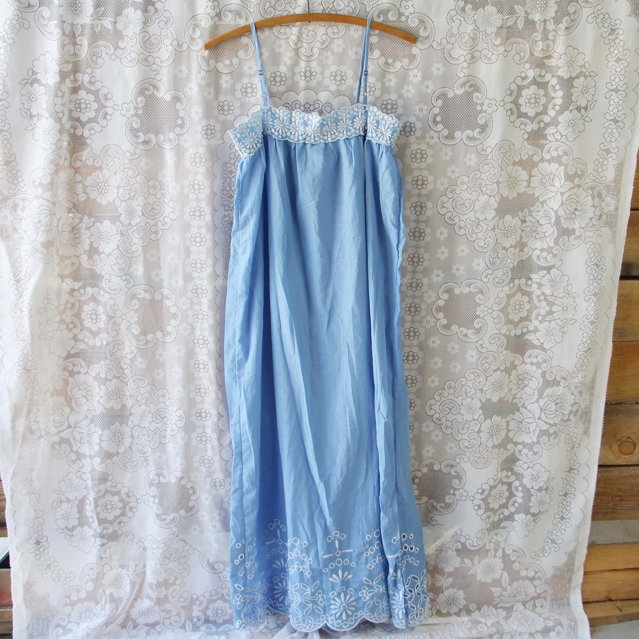 Lace Springs Maxi Dress in Sky