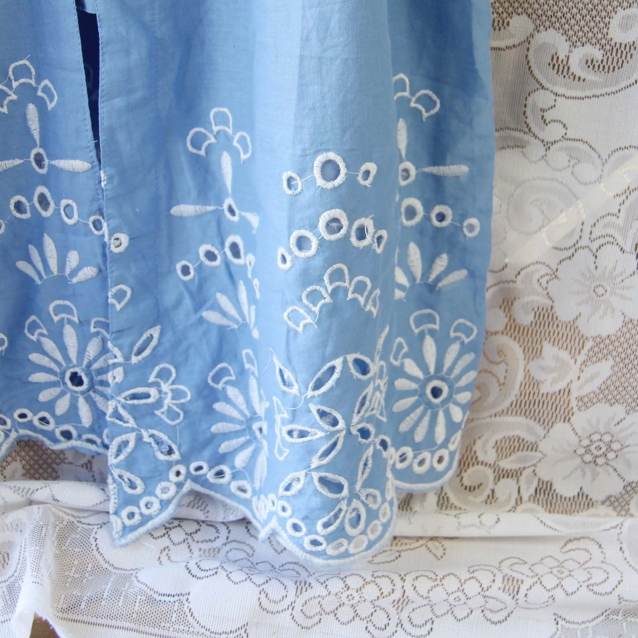 Lace Springs Maxi Dress in Sky