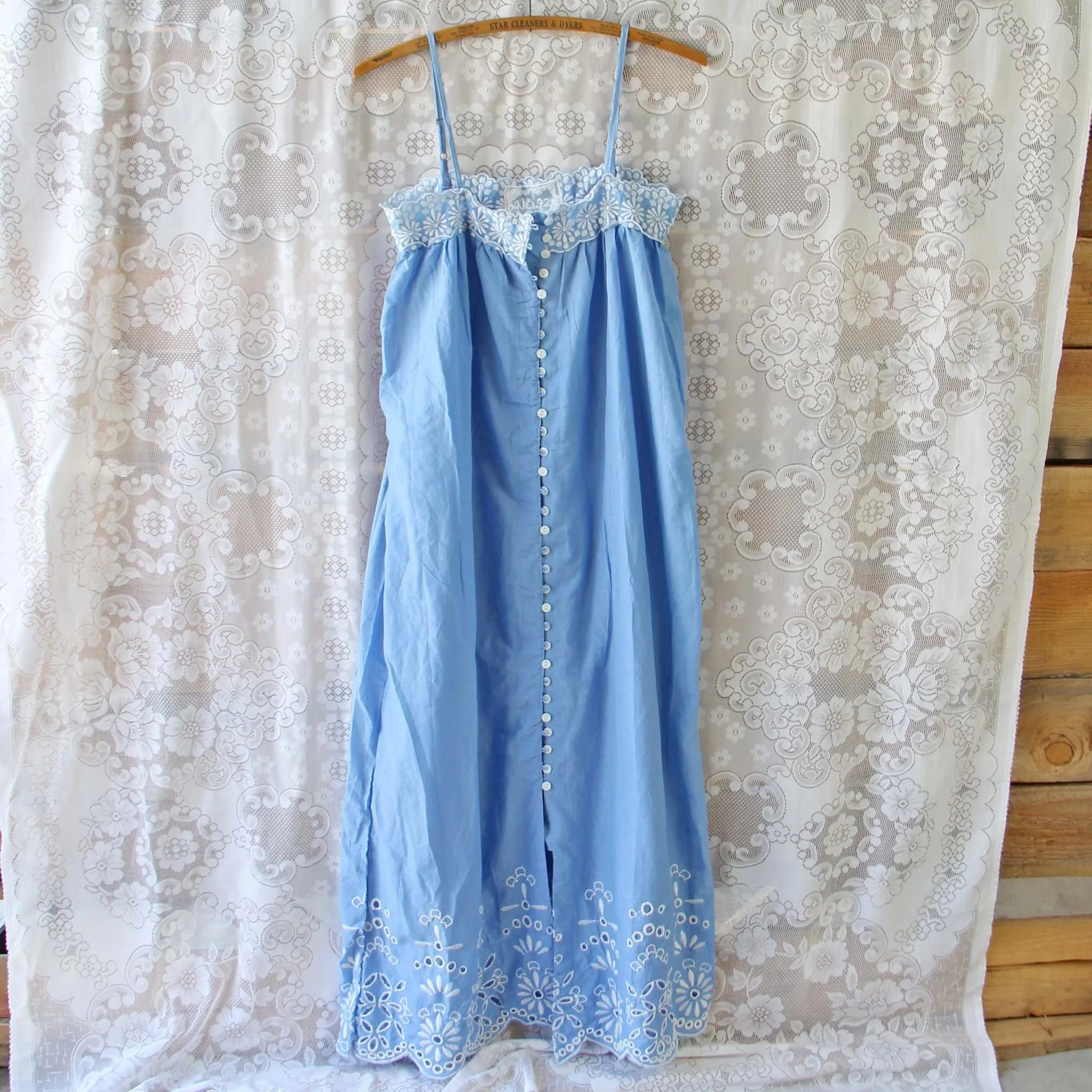 Lace Springs Maxi Dress in Sky