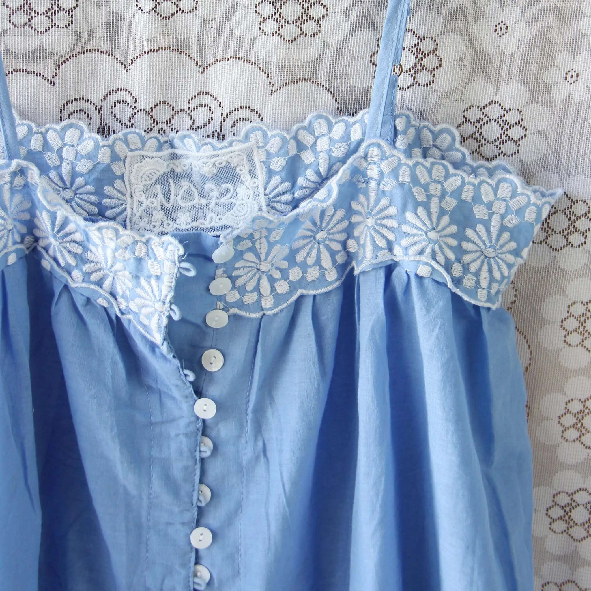 Lace Springs Maxi Dress in Sky