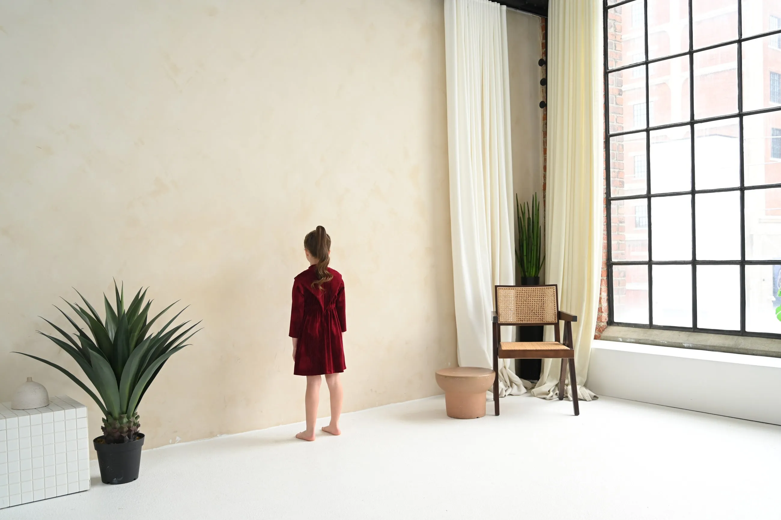 Leila dress (garnet velvet)