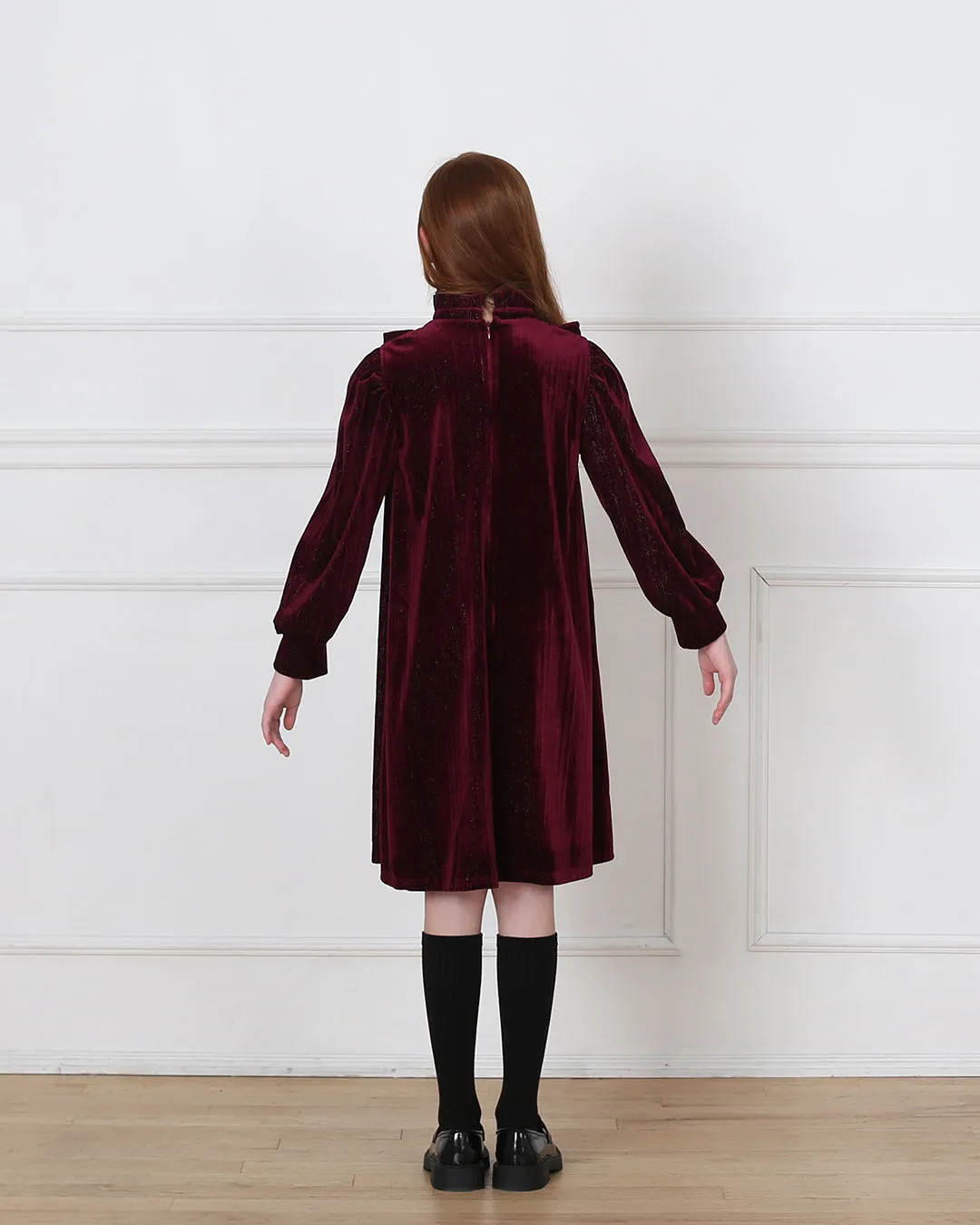 Lena dress (garnet velvet)