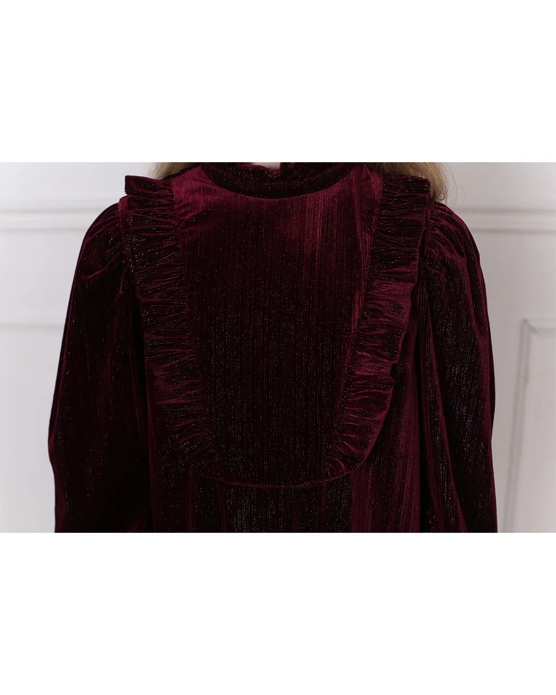 Lena dress (garnet velvet)