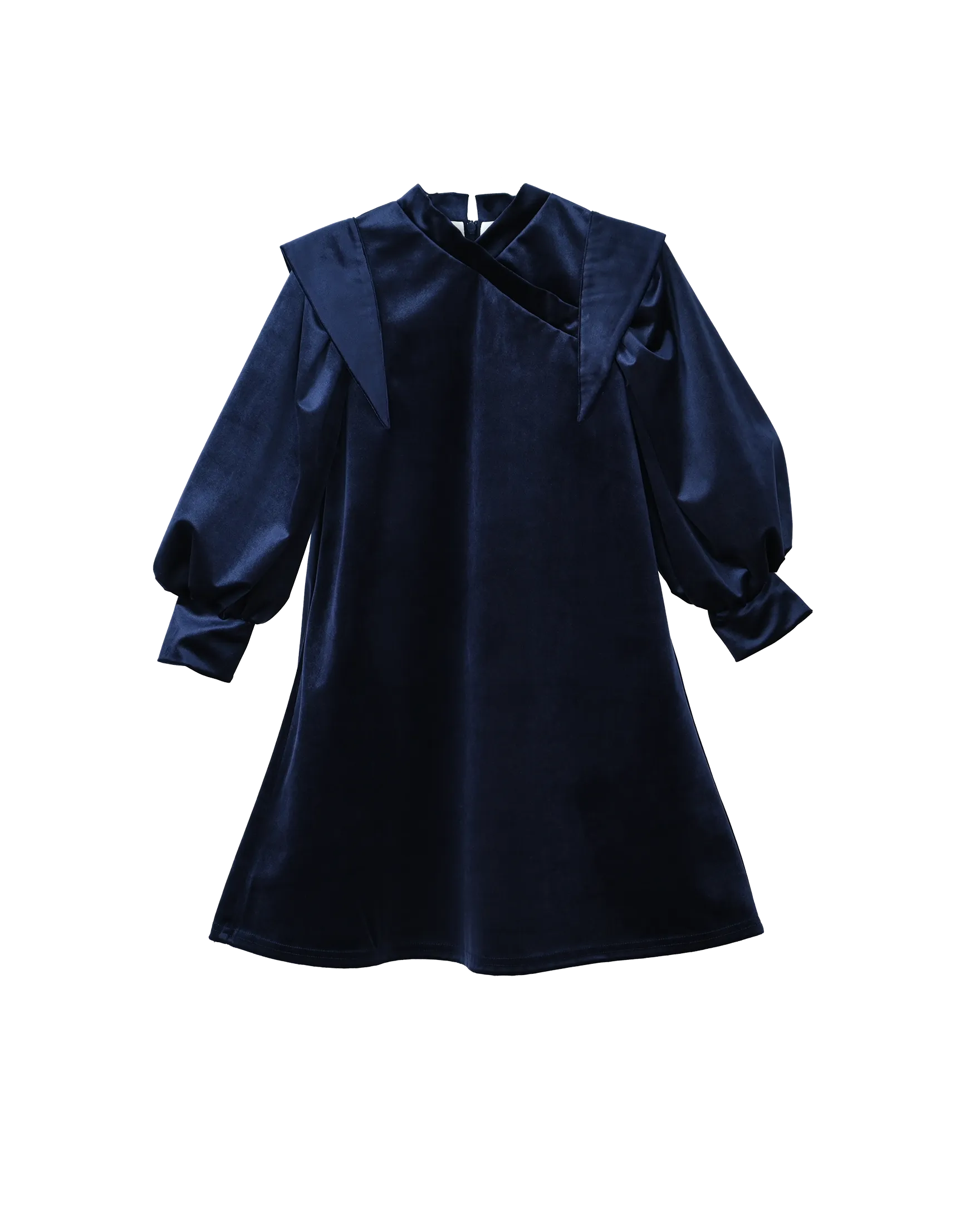 Levi dress (dark-sapphire-blue velvet)