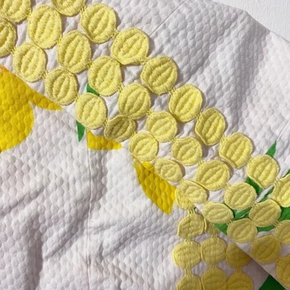 LILLY PULITZER Strapless Dress in Daffodil Print with Lace Detailing