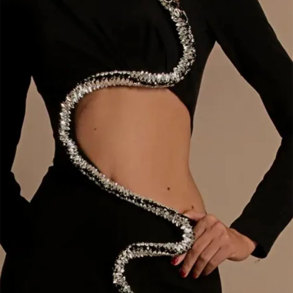 Long Sleeve Fishtail Maxi Dress KLYF1354