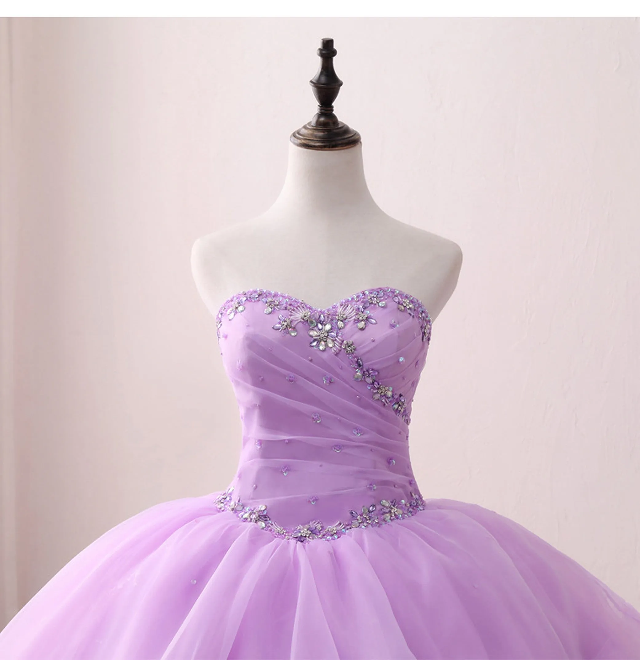 Luxury Beaded Sequin Quinceañera and Evening Party Dress