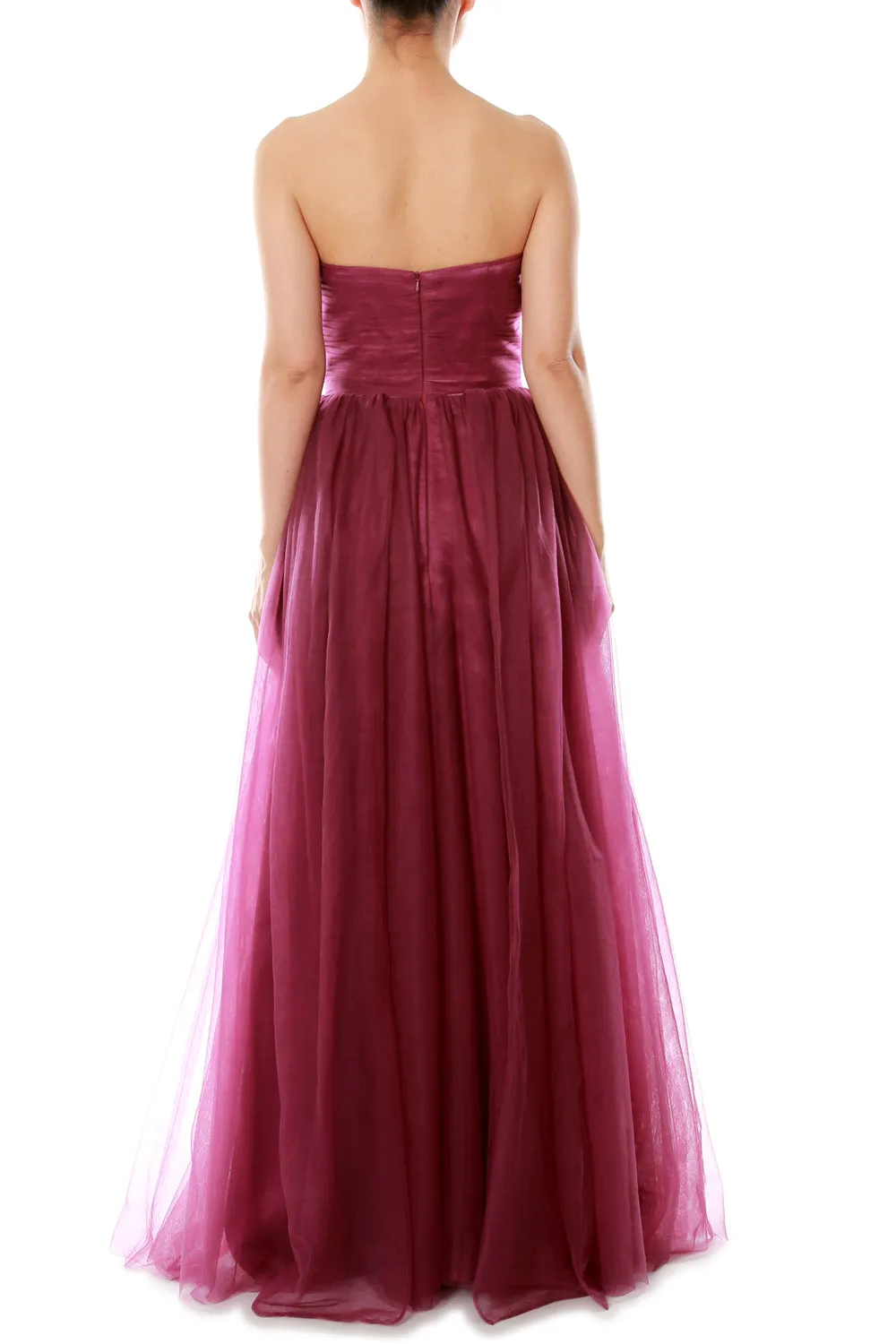 MACloth Women Flowy Sweetheart Convertible Long Wedding Party Bridesmaid Dress