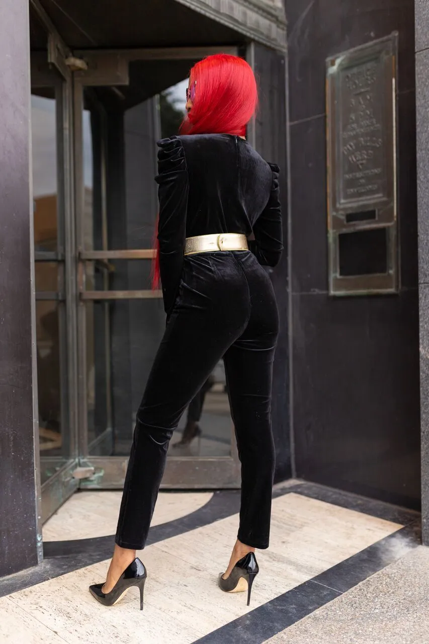 Madam Mystique Priscilla Velvet Jumpsuit