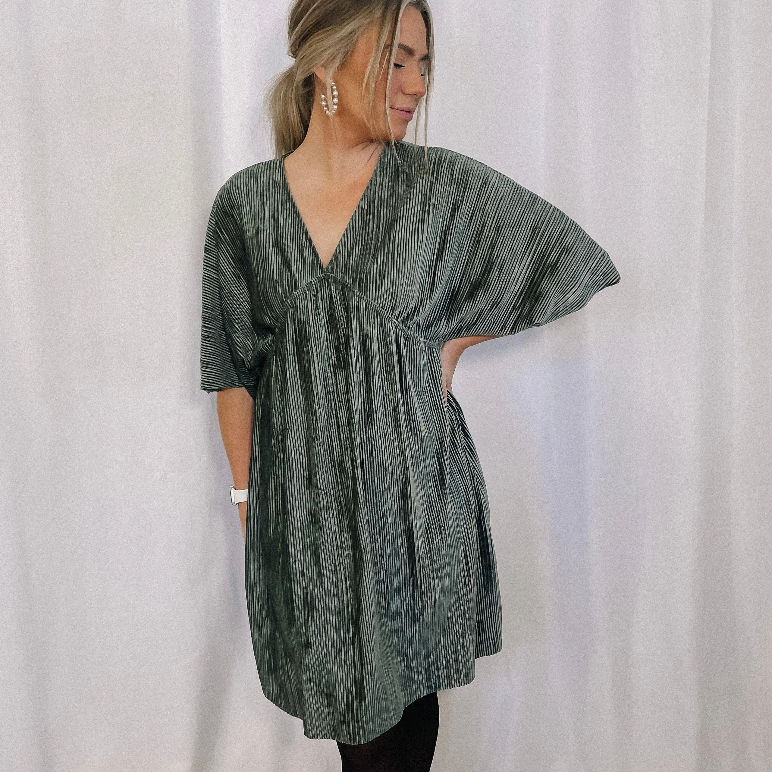 Main Character Velvet Ribbed Dress - LAST ONE
