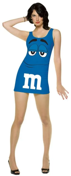 M&M Tank Dress Blue Adult 6-10  Costume