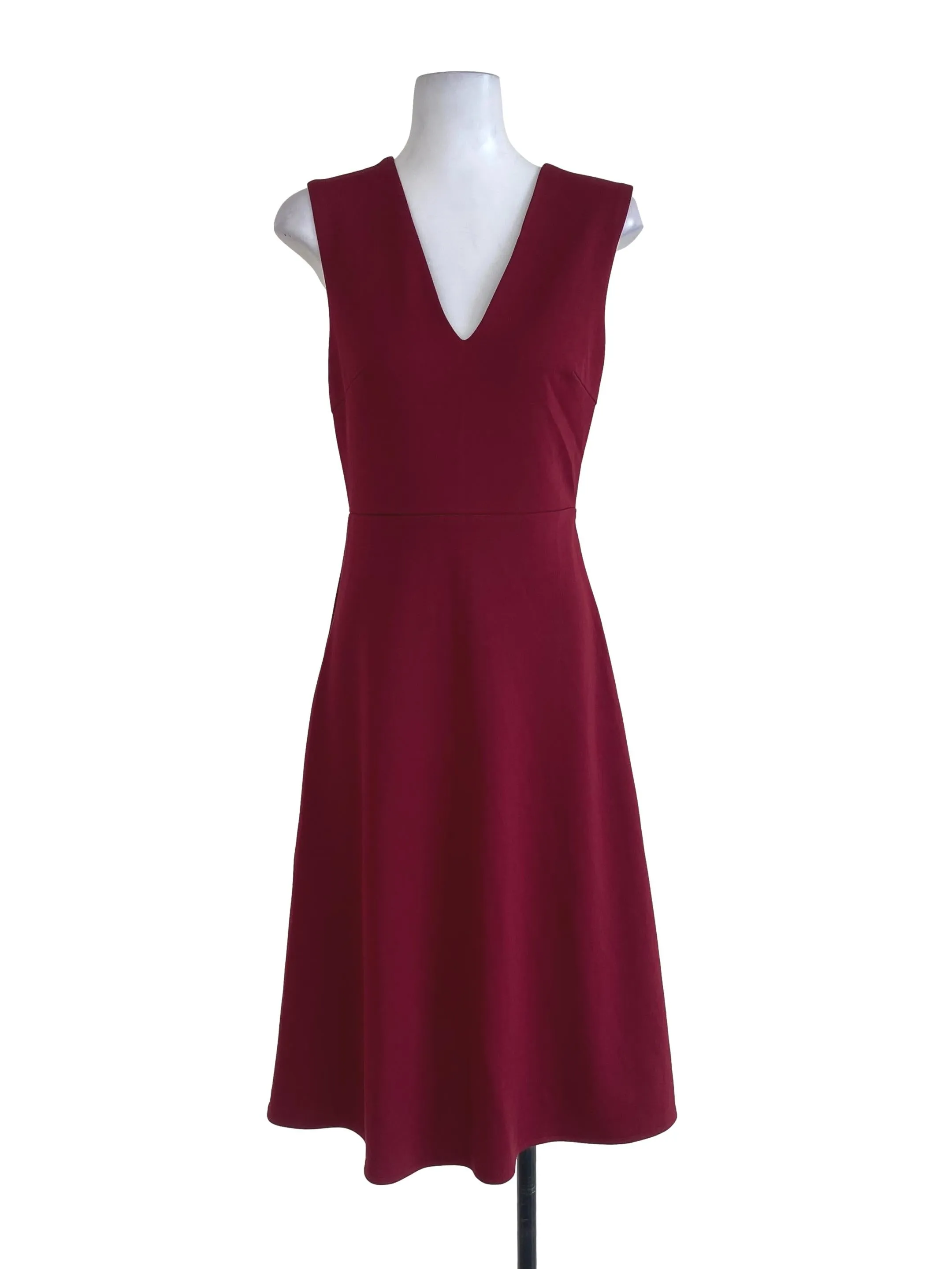Maroon A-Line Dress
