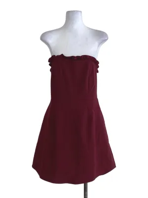 Maroon A-Line Dress