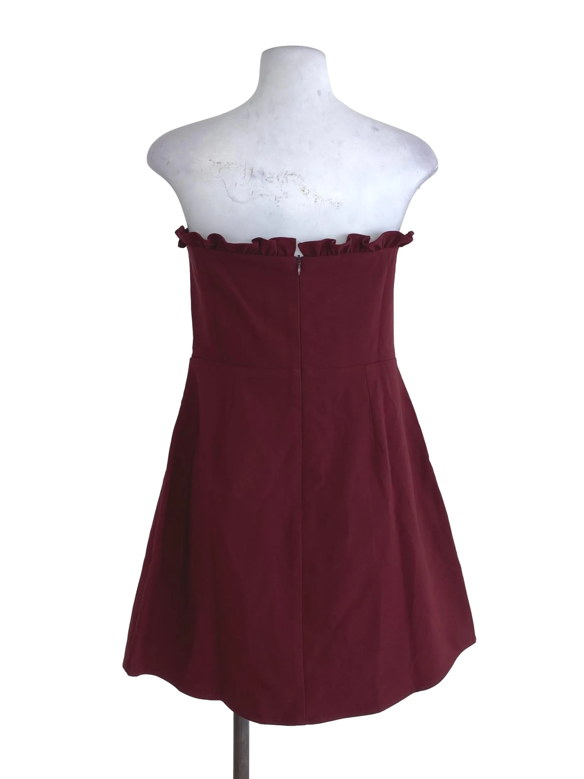 Maroon A-Line Dress