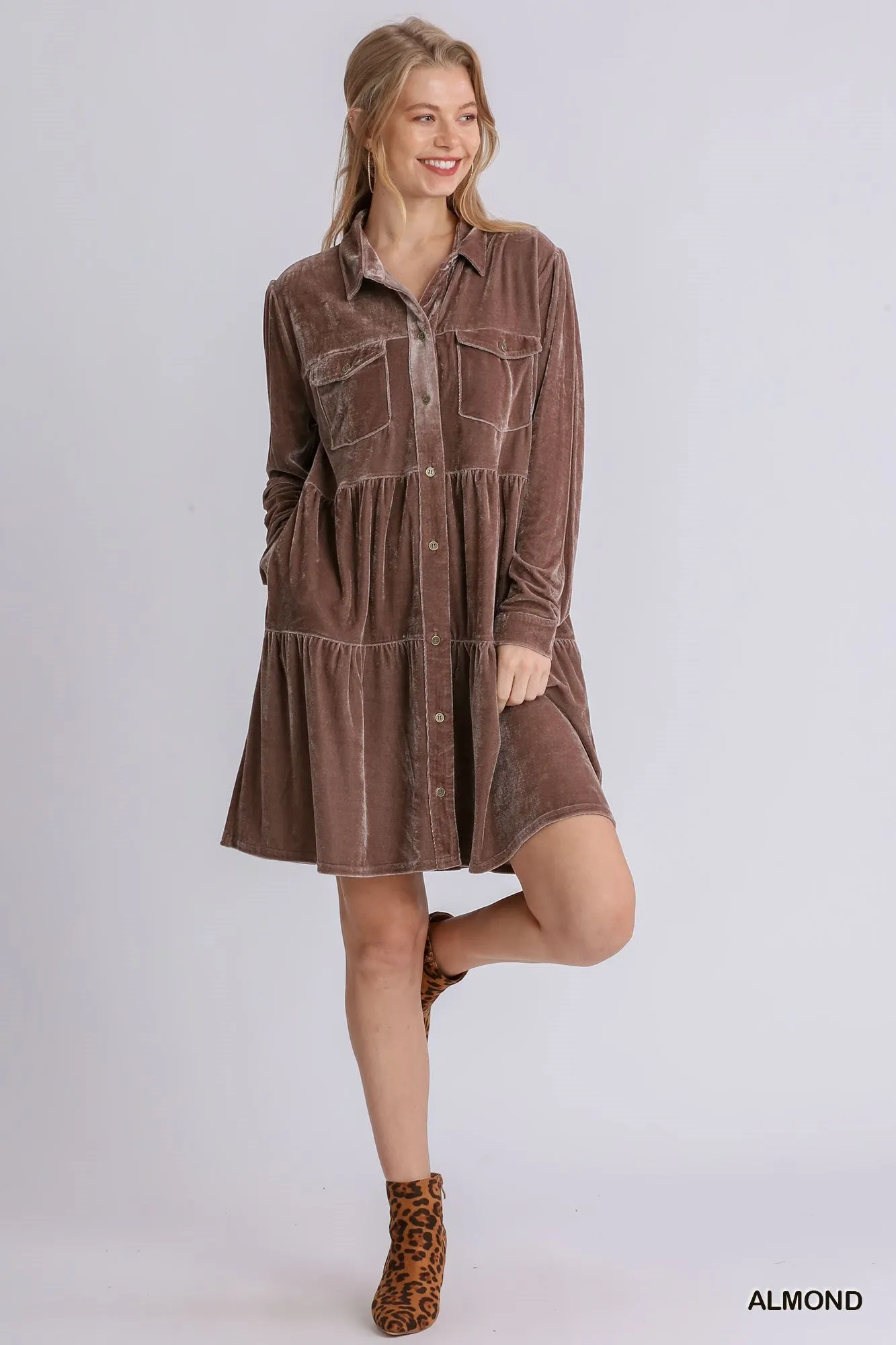 Matilda Velvet Long Sleeve Dress