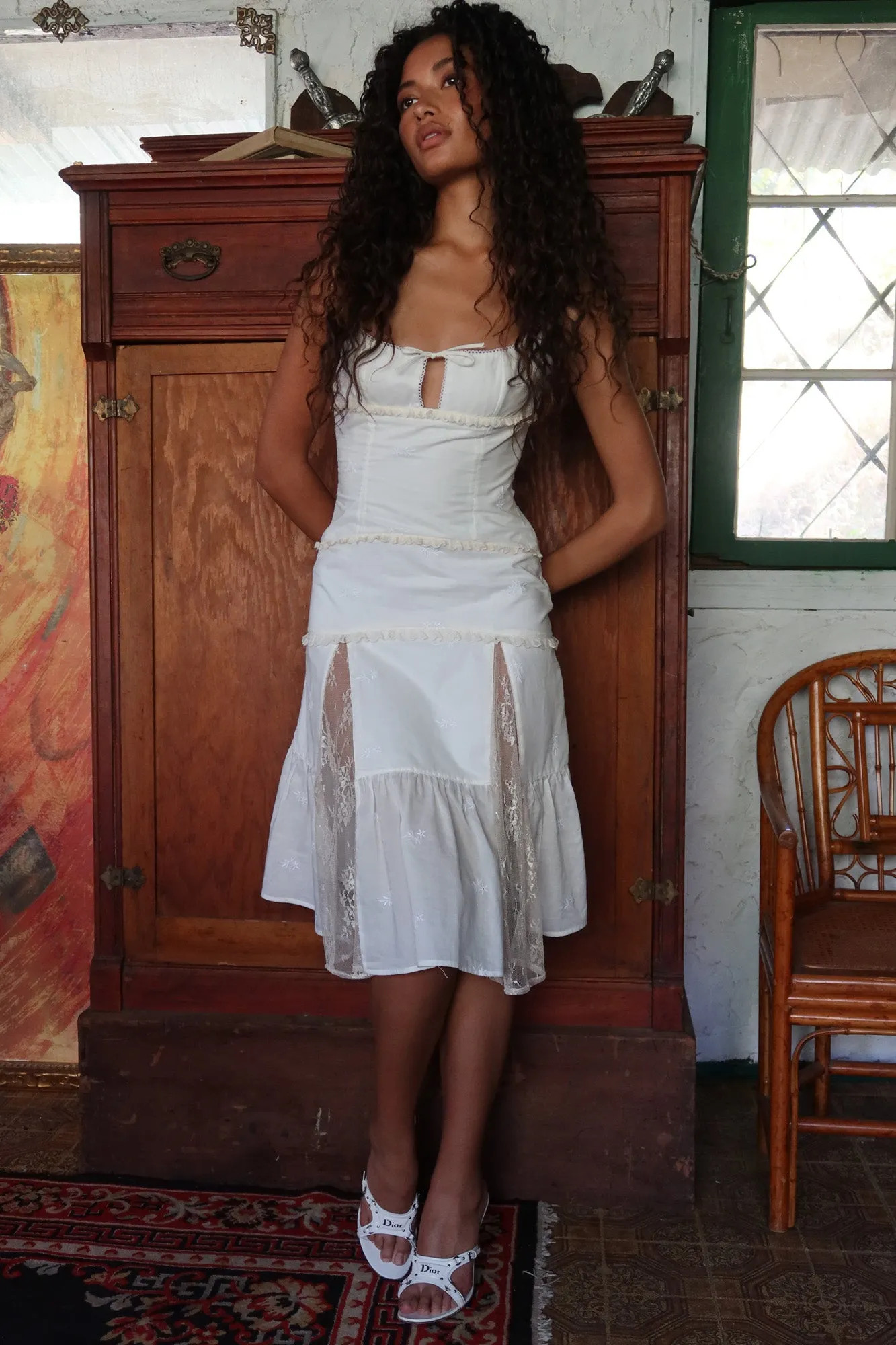 MAYOMI DRESS - WHITE EYELET