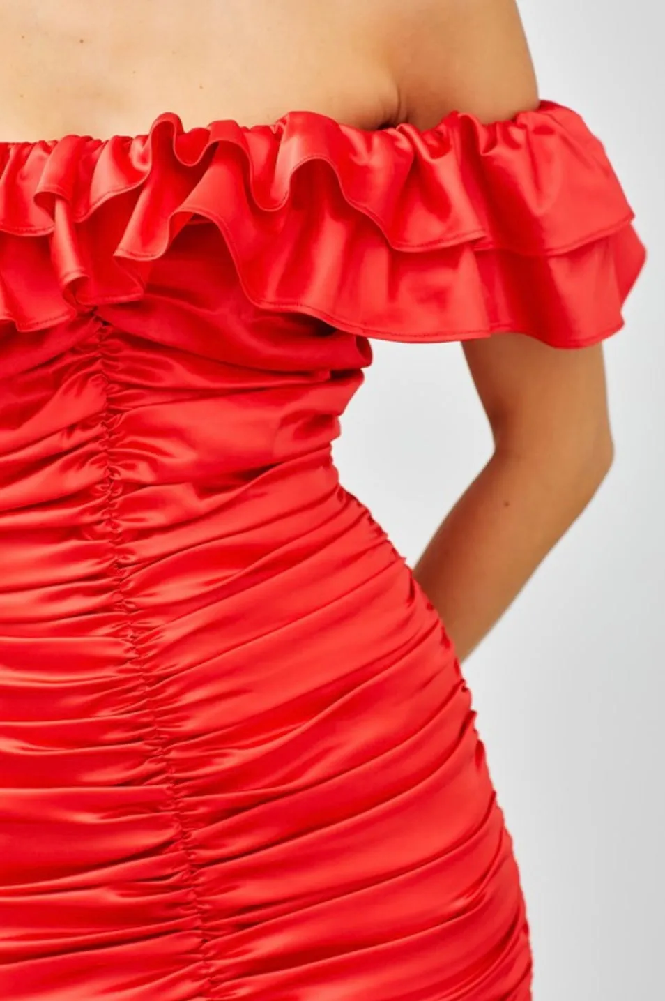 MELINDA RUFFLE MINI DRESS