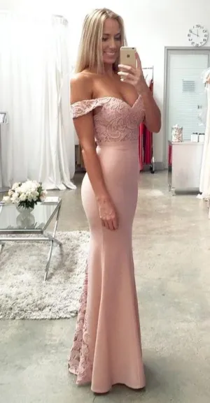 Mermaid Pearl Pink Bridesmaid Dress